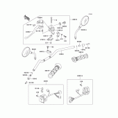 Схема вузла: Кермо & Пульт керування для Kawasaki ER500 ER-5