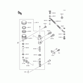 Схема узла: Задний тормозной цилиндр для Kawasaki ZX600 Ninja ZX-6