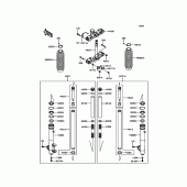 Схема узла: Вилка передней оси для Kawasaki KL650 KLR650