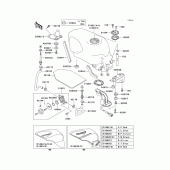 Схема узла: Топливный бак для Kawasaki ZX600 Ninja ZX-6