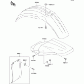 Схема узла: Крыло для Kawasaki KX85 KX85