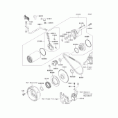 Схема узла: Стартер электрический & Привод стартера для Kawasaki BJ250 250TR