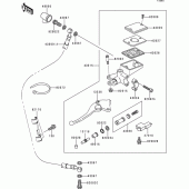 Схема вузла: Clutch master cylinder для Kawasaki ZR1100 Zephyr 1100
