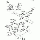 Схема узла: Выхлопная система для Kawasaki VN1500 VN-15 SE
