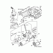 Схема вузла: Стартер електричний & Привід стартера для Kawasaki ZR1200 ZRX1200R