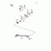 Схема узла: Переключатель передач для Kawasaki KL250 KLR250