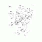 Схема вузла: Кріплення двигуна для Kawasaki KL250 KL250 Super Sherpa