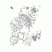 Схема вузла: Кришка двигуна для Kawasaki ZR250 Balius-II