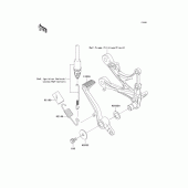 Схема вузла: Brake pedal/torque link для Kawasaki ZX600 Ninja ZX-6R