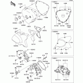 Схема вузла: Left engine cover(s) для Kawasaki EJ650 W650