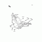Схема вузла: Кріплення двигуна для Kawasaki ZR250