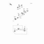 Схема вузла: Перемикач передач для Kawasaki KL650