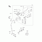 Схема узла: Передний тормозной цилиндр для Kawasaki KX125