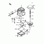 Схема вузла: Комплектуючі карбюратора для Kawasaki ZX400 Z400FII