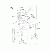 Схема узла: Передний тормозной цилиндр для Kawasaki EJ650 W650
