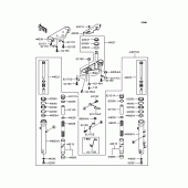 Схема вузла: Вилка передньої осі для Kawasaki BN125 Eliminator