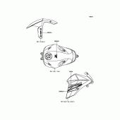 Схема вузла: Decals(Black) для Kawasaki ZR800 Z800 ABS