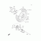 Схема вузла: Ступиця заднього колеса для Kawasaki KLV1000