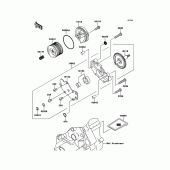 Схема узла: Масляный насос для Kawasaki KLX250 KLX250