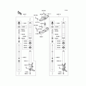 Схема узла: Передняя вилка(jkbzgna1 9a022220-) для Kawasaki ZG1400 Concours 14 ABS