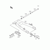 Схема вузла: Задній важіль (Маятник) для Kawasaki BJ250 Estrella Custom