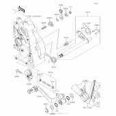 Схема узла: Переключатель передач для Kawasaki KLX140 KLX140G