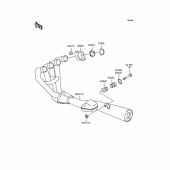 Схема вузла: Вихлопна система для Kawasaki ZR400 Zephyr