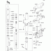 Схема узла: Передняя вилка(1/2) для Kawasaki VN1500 VN1500 Classic