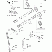 Схема узла: Распредвал & Цепь ГРМ & Натяжитель для Kawasaki ZR1000 Z1000 ABS