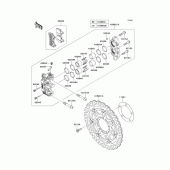 Схема вузла: Переднє гальмо для Kawasaki ZX600 Ninja ZX-6R