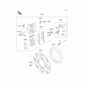 Схема узла: Передний тормоз для Kawasaki KLX250 KLX250