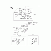 Схема узла: Руль & Пульт управления рулевой (E10 - e12) для Kawasaki ZX600 Ninja ZX-6
