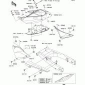 Схема узла: Задние боковые обтекатели & Защита цепи для Kawasaki ZR750 Z750S