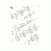 Схема вузла: Трансмісія для Kawasaki KX65