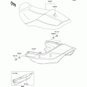 Схема узла: Сиденье для Kawasaki ZR1200 ZRX1200