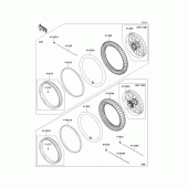 Схема узла: Колеса (Шины) для Kawasaki KLX250 KLX250S