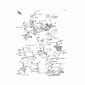 Схема узла: Крепление двигателя для Kawasaki KLE650 Versys 650