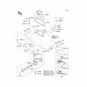 Схема вузла: Fuel tank(1/2) для Kawasaki EN500 Vulcan 500 LTD