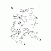 Схема вузла: Вихлопна система для Kawasaki VN1500 Vulcan 1500 Nomad Fi
