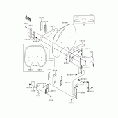 Схема узла: Облицовочные элементы для Kawasaki VN1500 VN1500 Classic Tourer Fi