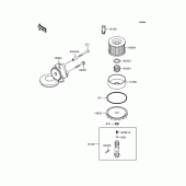Схема вузла: Масляний насос & Масляний фільтр Kawasaki ZR750 Zephyr