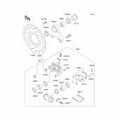 Схема вузла: Заднє гальмо для Kawasaki ZX750 Ninja ZX-7