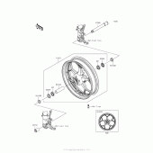 Схема узла: Переднее колесо для Kawasaki ZX1400 Ninja ZX-14R