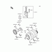 Схема вузла: Колінчастий вал для Kawasaki EL250 Eliminator 250LX