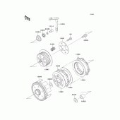Схема узла: Сцепление для Kawasaki KX65