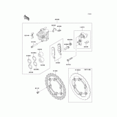 Схема узла: Передний тормоз для Kawasaki KX450 KX450F