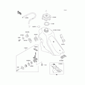 Схема вузла: Паливний бак для Kawasaki KLX300R
