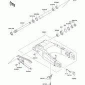 Схема вузла: Задній важіль (маятник) для Kawasaki ZX750 Ninja ZX-7R