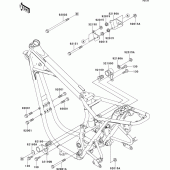 Схема узла: Крепление двигателя для Kawasaki EJ650 W650