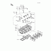 Схема вузла: Головка циліндра для Kawasaki ZX600 GPX600R